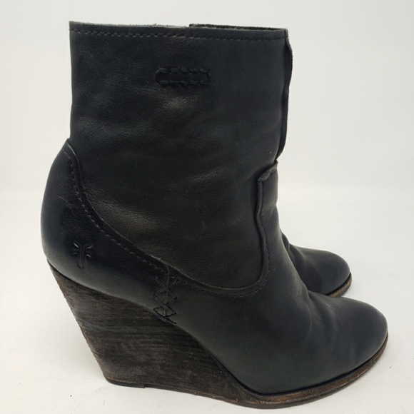 Frye Cece Artisan short wedge boot Black Size 8.5 - Picture 1 of 9